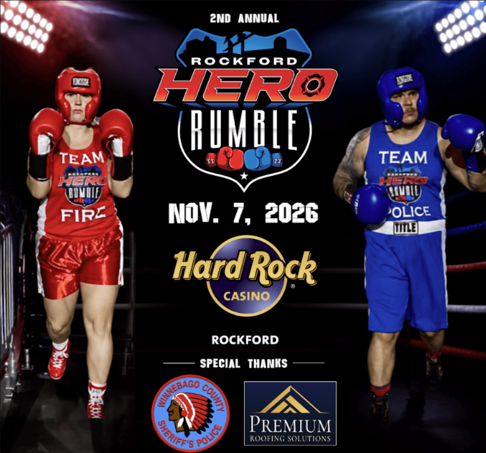 Rockford Hero Rumble - Police Vs Fire Boxing
